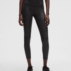 Lululemon Wunder Train HR Tight 25” Mattw foil NWT